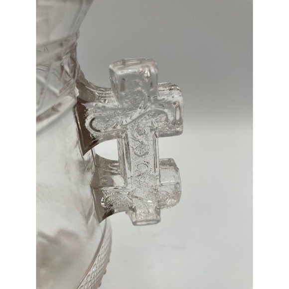 Vintage Clear Pattern Glass LaBelle Queen Anne 3 Footed Sugar Bowl‎ 6"H - Picture 5 of 5